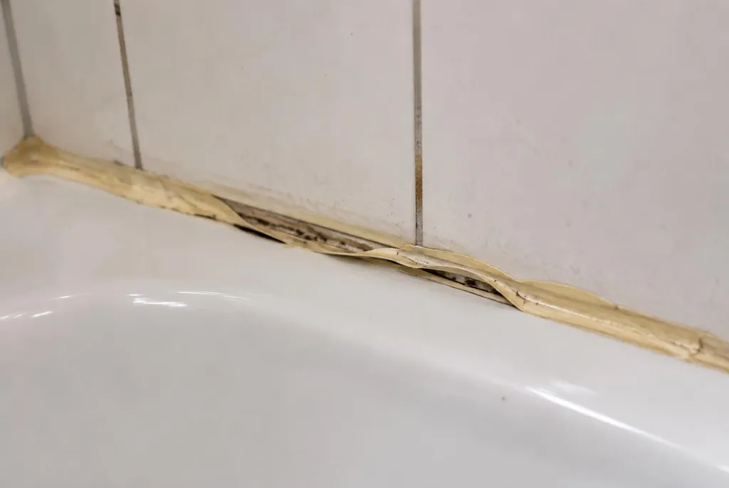 Kitbedrijf Enkhuizen – loslatende kit naast het bad